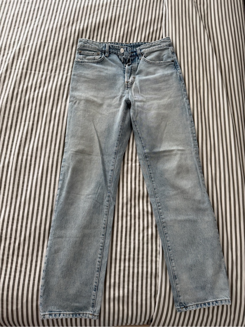 Zara Light Blue Straight Leg Jeans